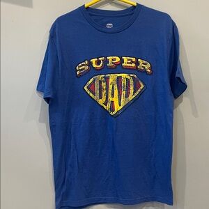 Super Dad Graphic T-Shirt - Blue medium - Father’s Day